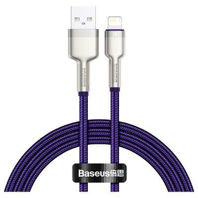 Дата кабель USB 2.0 AM to Lightning 1.0m 2.4A metal purple Baseus (CALJK-A05)