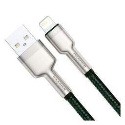 Дата кабель USB 2.0 AM to Lightning 2.0m 2.4A metal green Baseus (CALJK-B06)