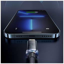 Дата кабель USB 2.0 AM to Lightning 2.0m 2.4A purple Baseus (CAJY000105)