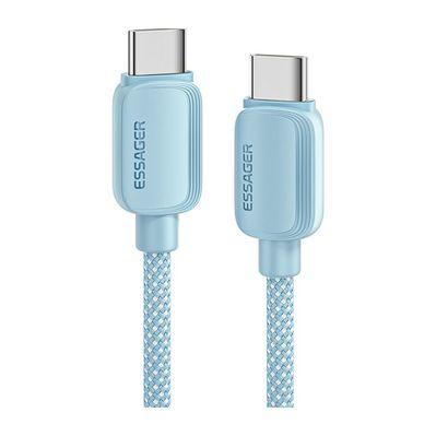 Дата кабель USB-C to USB-C 1.0m 100W blue Essager (EXCTT1-WL03-P)