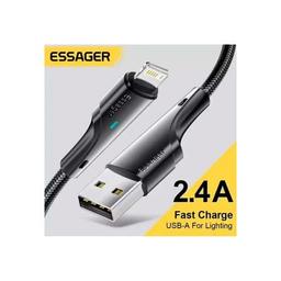 Дата кабель USB 2.0 AM to Lightning 3.0m 2.4A black Essager (EXCL-LSC01)