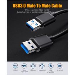 Дата кабель USB 3.0 AM/AM 0.5m 5Gbps black Essager (EXCAA-YTB01)
