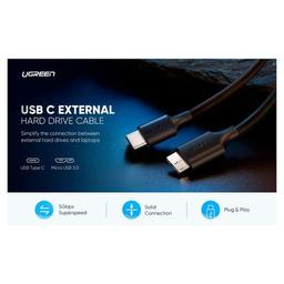 Дата кабель USB-C 3.1 to Micro USB 3.0 1.0m 3A US312 black Ugreen (20103)