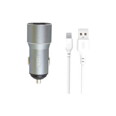 Зарядний пристрій XO 1xUSB + cable USB to Lightning TZ09 gray (6920680873517)