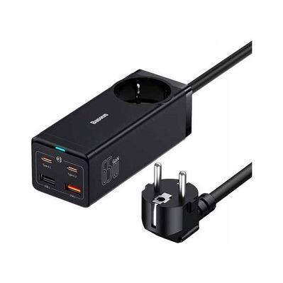 Зарядний пристрій Baseus AC + 2xUSB-C 65W + 2xUSB black (PSZM000901)