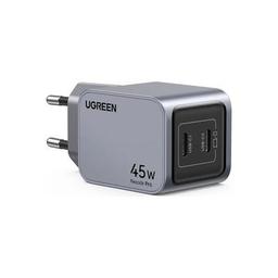 Зарядное устройство Ugreen 2xUSB-C PD45W GaN X707 gray (35008)
