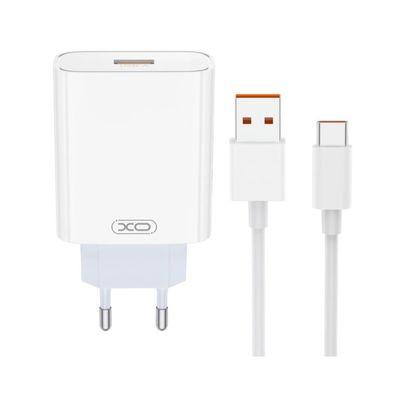 Зарядное устройство XO USB 120W + cable USB to USB-C white (XO-L128U)