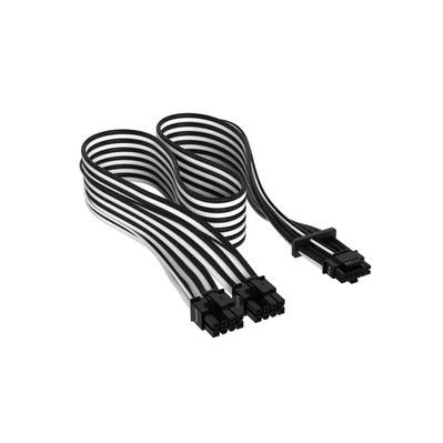 Кабель живлення video power 12+4pin PCIe Gen 5 12VHPWR 600W black/white Corsair (CP-8920333)